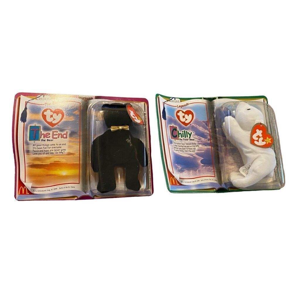 1999 The End Bear 1994 Chilly Polar Bear Mc Donald’s The Bear Ty Teenie Beanie B